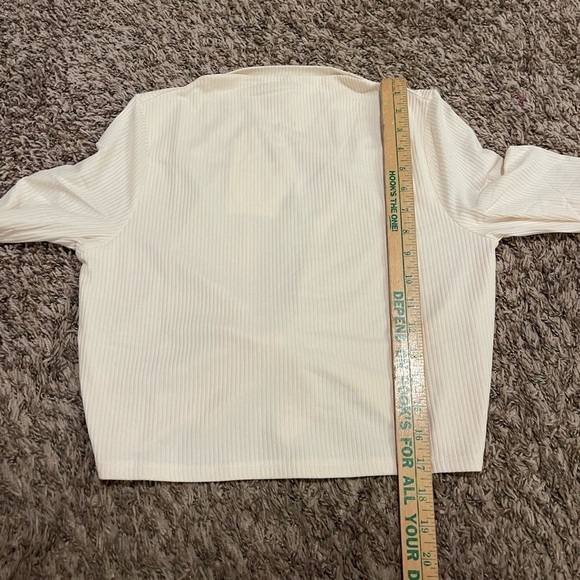 Band of the free nwt AVRIL Ivory MOCK NECK CROP TOP - Picture 8 of 11